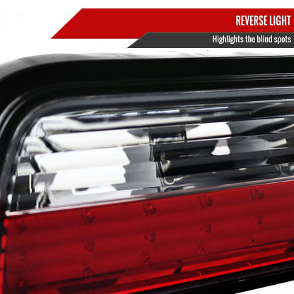 1989-1994 Nissan 240SX S13 Coupe LED Tail Lights (Chrome Housing/Clear Lens)