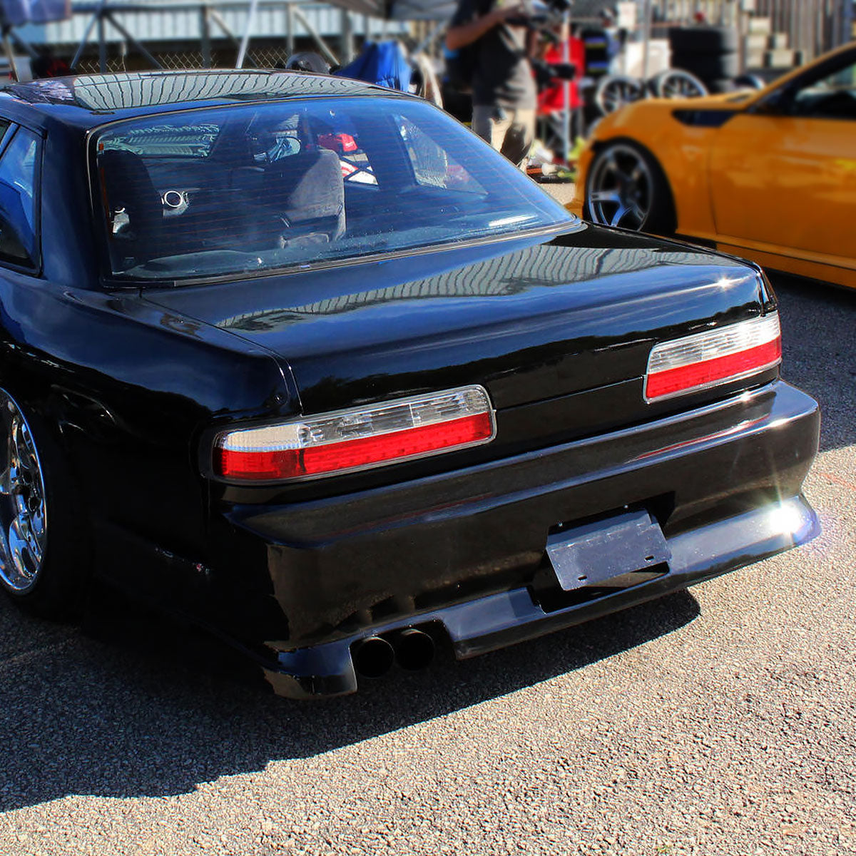 1989-1994 Nissan 240SX S13 Coupe LED Tail Lights (Chrome Housing/Clear Lens)