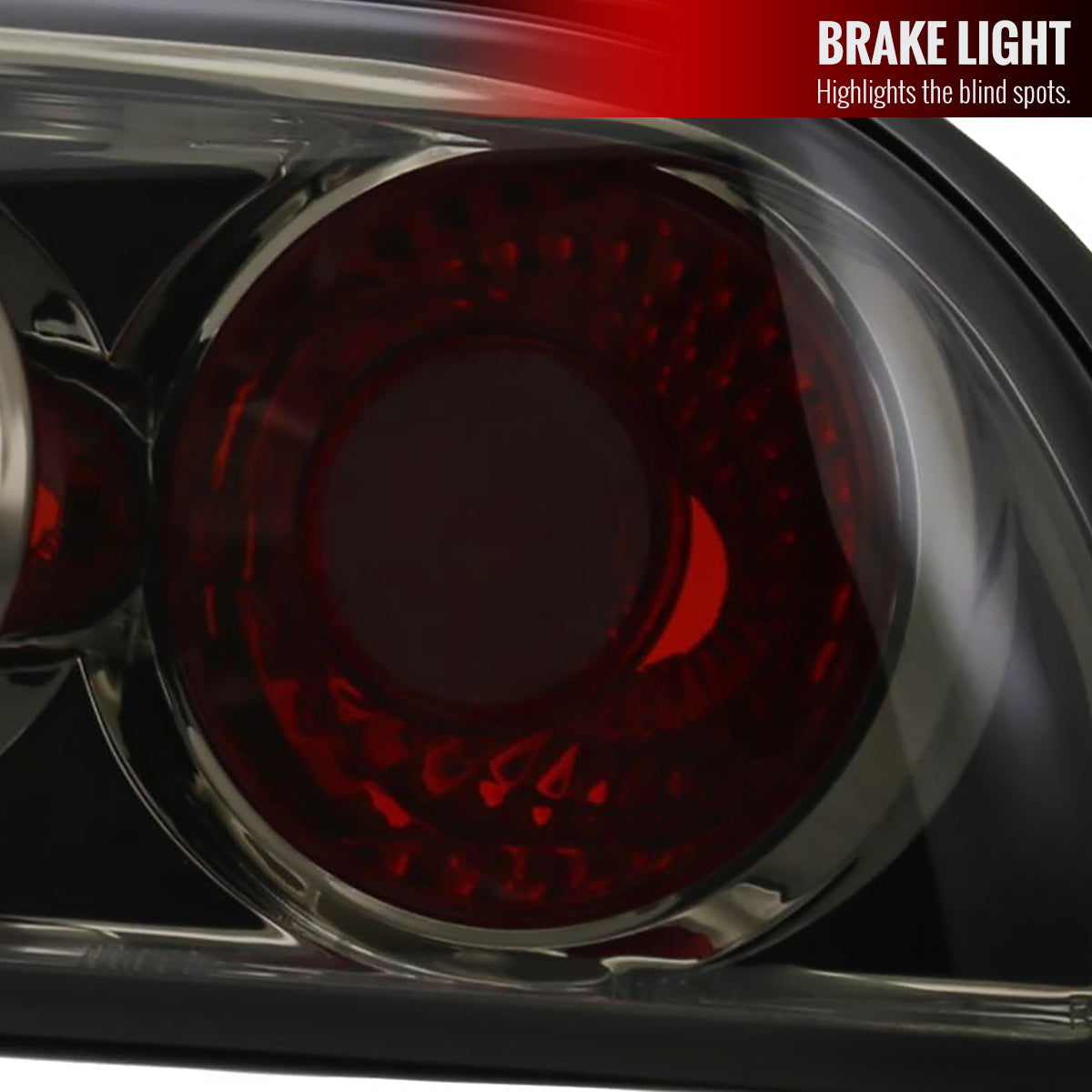 1989-1994 Nissan 240SX S13 Hatchback Tail Lights (Chrome Housing/Smoked Lens)
