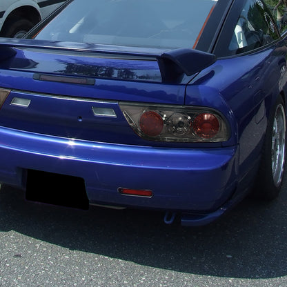 1989-1994 Nissan 240SX S13 Hatchback Tail Lights (Chrome Housing/Smoked Lens)