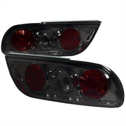 1989-1994 Nissan 240SX S13 Hatchback Tail Lights (Chrome Housing/Smoked Lens)