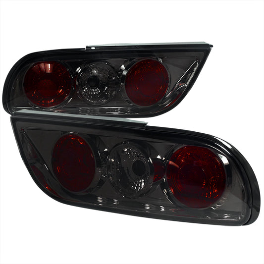 1989-1994 Nissan 240SX S13 Hatchback Tail Lights (Chrome Housing/Smoked Lens)