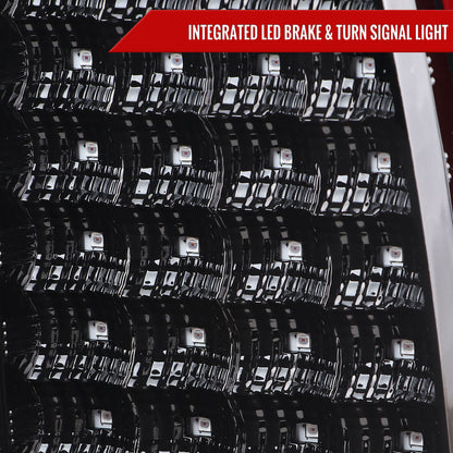 2007-2013 GMC Sierra 1500 / 2007-2014 Sierra 2500HD 3500HD C-Bar LED Tail Lights (Jet Black Housing/Clear Lens)