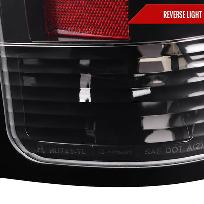 2007-2013 GMC Sierra 1500 / 2007-2014 Sierra 2500HD 3500HD C-Bar LED Tail Lights (Jet Black Housing/Clear Lens)