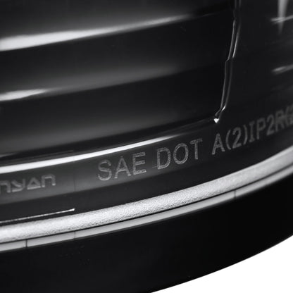 2007-2013 GMC Sierra 1500 / 2007-2014 Sierra 2500HD 3500HD C-Bar LED Tail Lights (Jet Black Housing/Clear Lens)