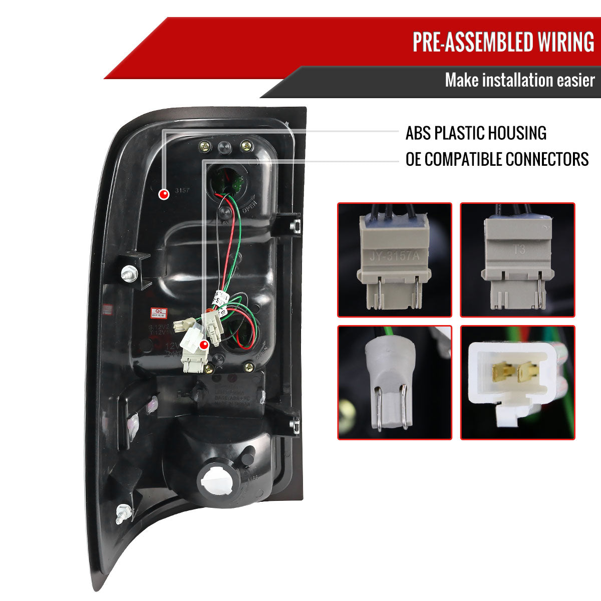 2007-2014 GMC Sierra LED Tail Lights (Chrome Housing/Smoked Lens)