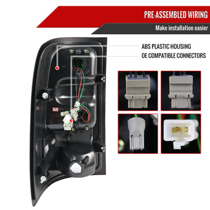 2007-2014 GMC Sierra LED Tail Lights (Chrome Housing/Smoked Lens)