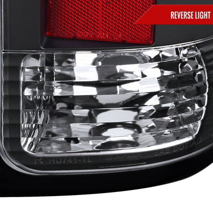 2007-2013 GMC Sierra 1500 / 2007-2014 Sierra 2500HD 3500HD C-Bar LED Tail Lights (Matte Black Housing/Clear Lens)