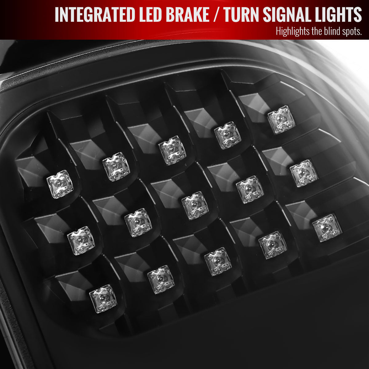 2007-2013 GMC Sierra 1500 / 2007-2014 Sierra 2500HD 3500HD LED Tail Lights - V2 (Matte Black Housing/Clear Lens)