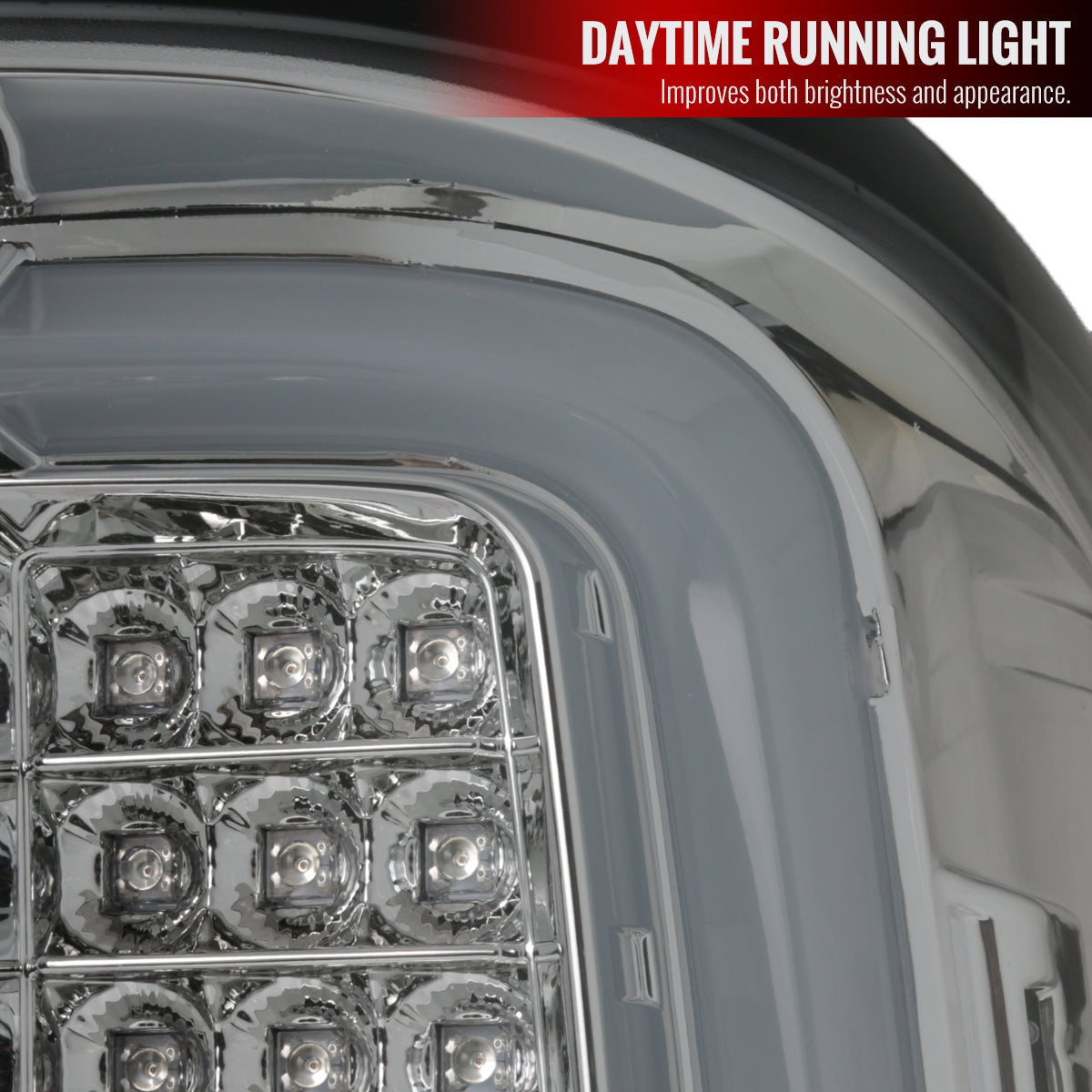 2014-2018 GMC Sierra 1500/2500HD/3500HD LED Tail Lights (Chrome Housing/Clear Lens)