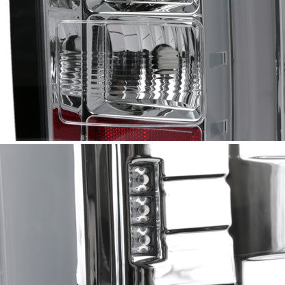2014-2018 GMC Sierra 1500/2500HD/3500HD LED Tail Lights (Chrome Housing/Clear Lens)