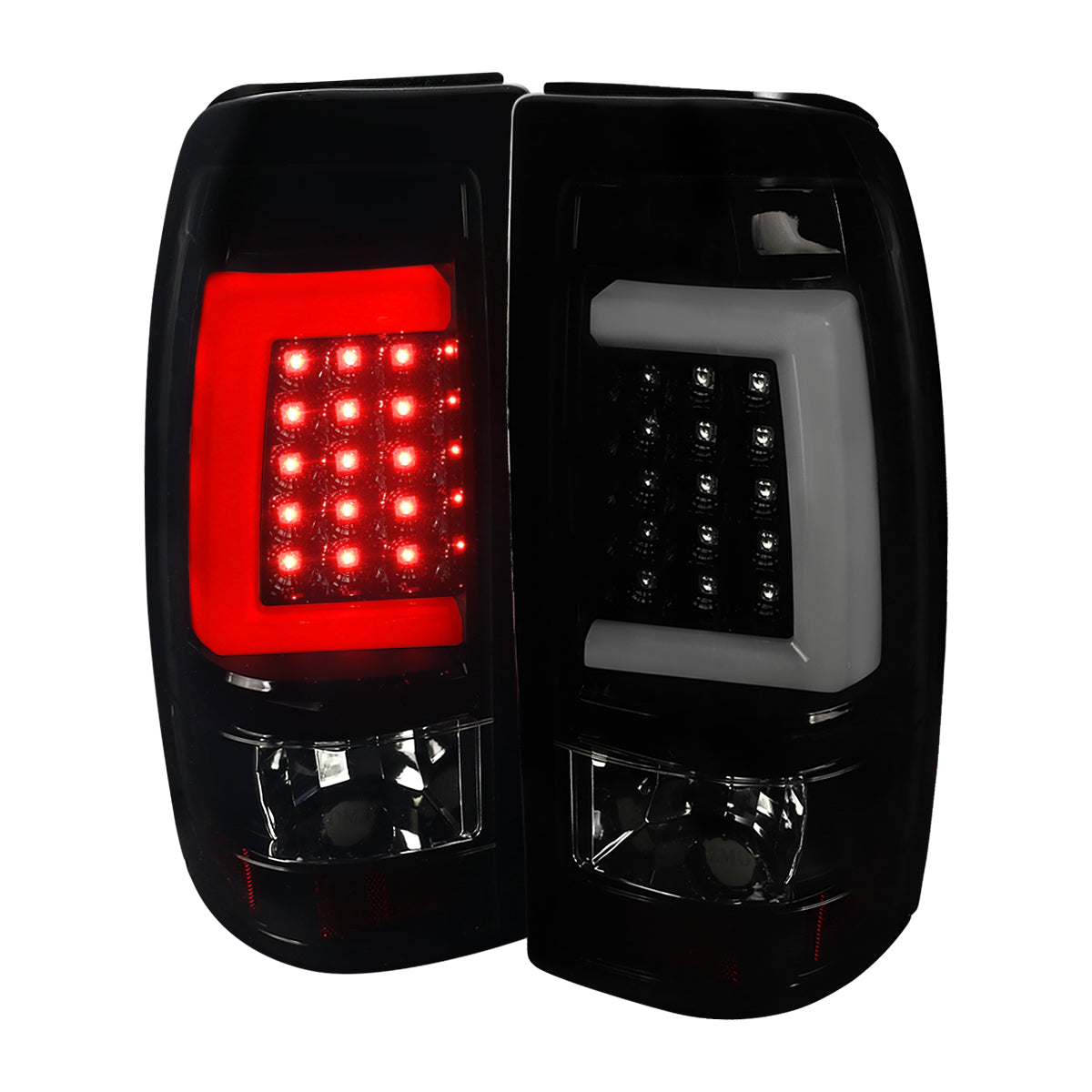 2003-2006 Chevrolet Silverado LED Tail Lights - G2 (Glossy Black Housing/Smoked Lens)