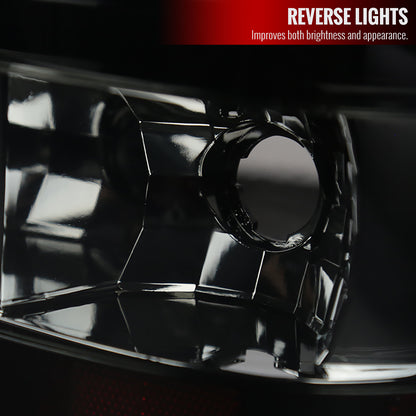 2003-2006 Chevrolet Silverado LED Tail Lights (Glossy Black Housing/Smoked Lens)