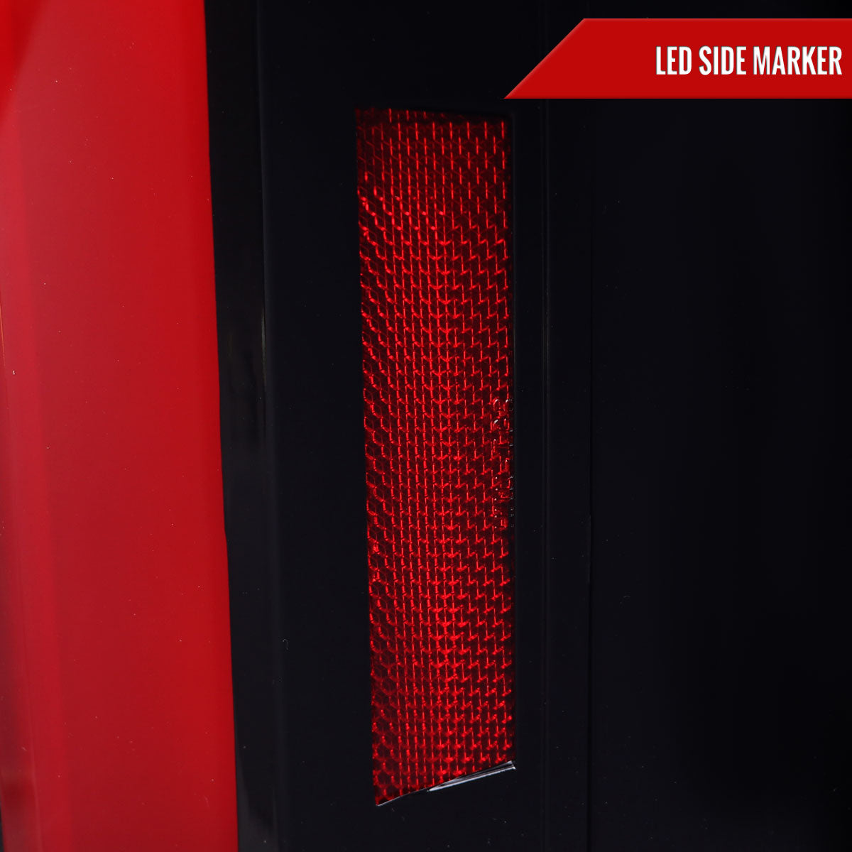 2007-2013 Chevrolet Silverado 1500/ 2007-2014 Silverado 2500HD/3500HD LED Tail Lights with Red LED Bar (Jet Black Housing/Clear Lens)