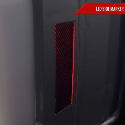 2007-2013 Chevrolet Silverado 1500/ 2007-2014 Silverado 2500HD/3500HD LED Tail Lights with White LED Bar (Chrome Housing/Smoked Lens)