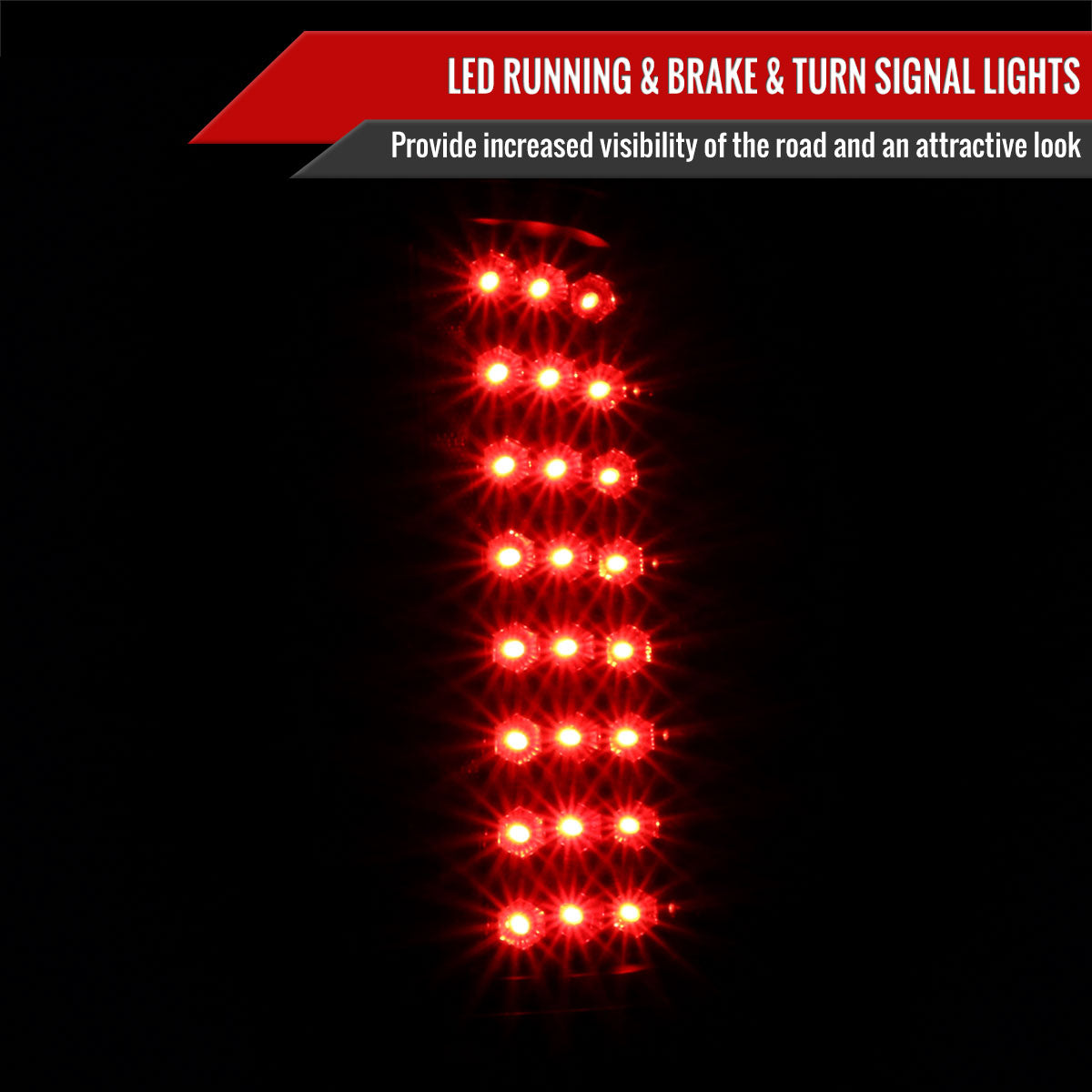 2007-2014 Chevrolet Silverado LED Tail Lights - OZ (Matte Black Housing/Clear Lens)