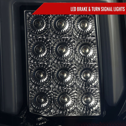 2014-2018 Chevrolet Silverado 1500/ 2015-2019 Silverado 2500HD 3500HD GMC Sierra 3500HD LED Tail Lights (Glossy Black Housing/Smoked Lens)