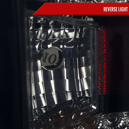 2014-2018 Chevrolet Silverado 1500/ 2015-2019 Silverado 2500HD 3500HD GMC Sierra 3500HD LED Tail Lights (Glossy Black Housing/Smoked Lens)