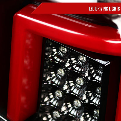 2014-2018 Chevrolet Silverado 1500/ 2015-2019 Silverado 2500HD 3500HD GMC Sierra 3500HD LED Tail Lights (Jet Black Housing/Clear Lens)