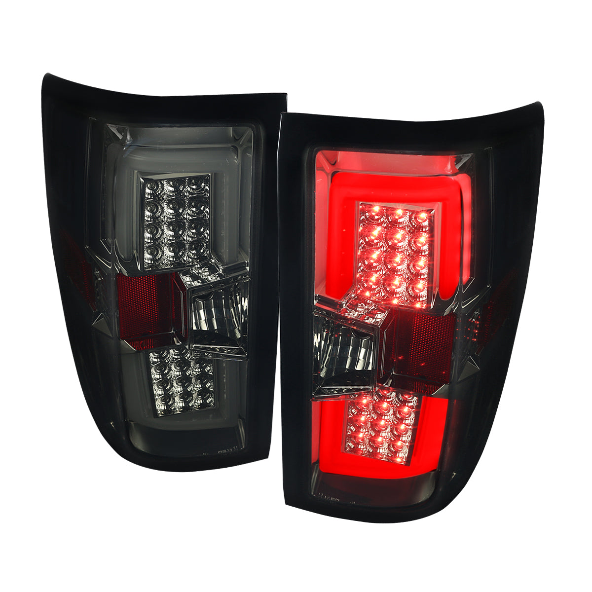 2014-2018 Chevrolet Silverado 1500/ 2015-2019 Silverado 2500HD 3500HD GMC Sierra 3500HD LED Tail Lights (Chrome Housing/Smoked Lens)
