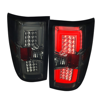 2014-2018 Chevrolet Silverado 1500/ 2015-2019 Silverado 2500HD 3500HD GMC Sierra 3500HD LED Tail Lights (Chrome Housing/Smoked Lens)
