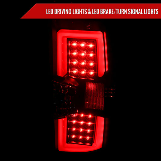 2014-2017 Chevrolet Silverado/ GMC Sierra 3500HD V2 LED Tail Lights (Chrome Housing/Clear Lens)