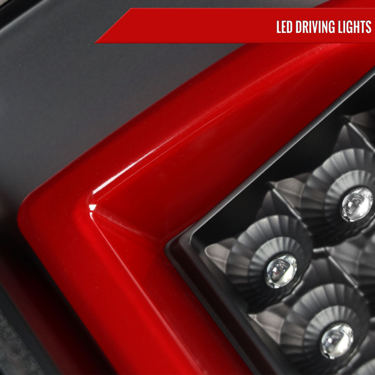 2014-2018 Chevrolet Silverado 1500/ 2015-2019 Silverado 2500HD 3500HD GMC Sierra 3500HD Red Bar LED Tail Lights (Black Housing/Clear Lens)