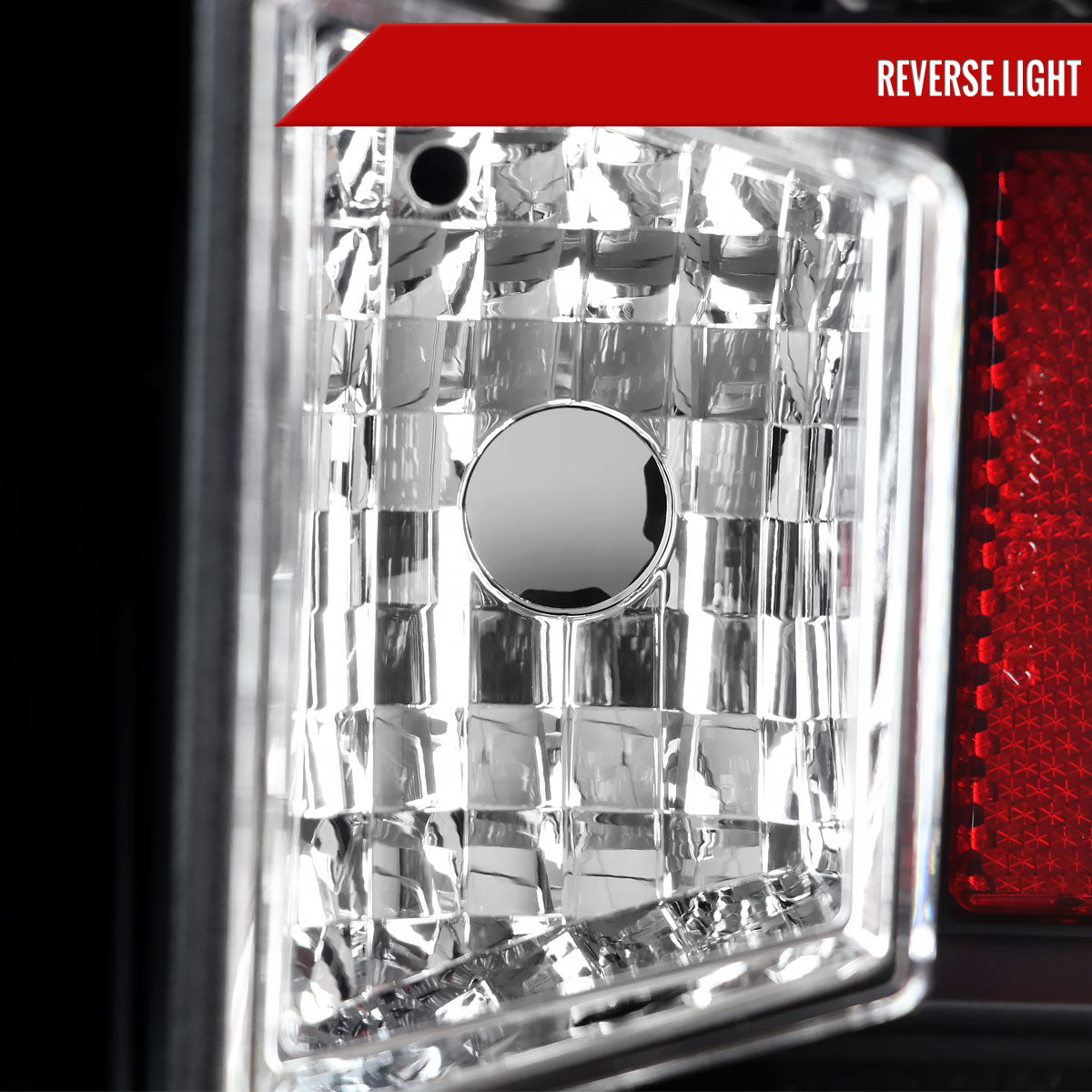 2014-2018 Chevrolet Silverado 1500/ 2015-2019 Silverado 2500HD 3500HD GMC Sierra 3500HD Red Bar LED Tail Lights (Black Housing/Clear Lens)