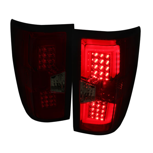 2014-2018 Chevrolet Silverado 1500/ 2015-2019 Silverado 2500HD 3500HD GMC Sierra 3500HD LED Tail Lights (Chrome Housing/Red Smoked Lens)