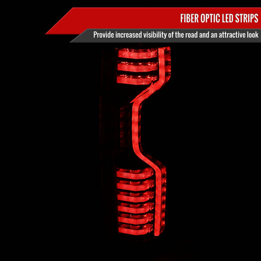 2019-2023 Chevrolet Silverado 1500 / 2020-2023 Silverado 2500HD/3500HD LED Tail Lights (Matte Black Housing/Clear Lens)