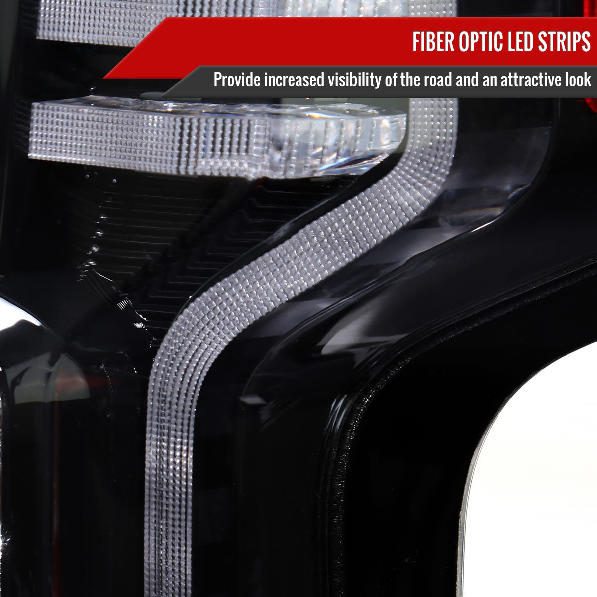 2019-2023 Chevrolet Silverado 1500 / 2020-2023 Silverado 2500HD/3500HD LED Tail Lights (Matte Black Housing/Clear Lens)