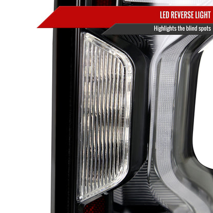 2019-2023 Chevrolet Silverado 1500 / 2020-2023 Silverado 2500HD/3500HD LED Tail Lights (Matte Black Housing/Clear Lens)