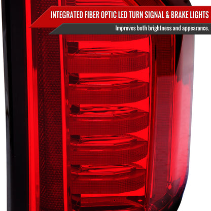 2019-2023 Chevrolet Silverado 1500 / 2020-2023 Silverado 2500HD/3500HD LED Tail Lights (Chrome Housing/Red Lens)