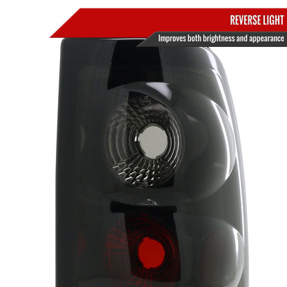 1999-2002 Chevrolet Silverado/ 1999-2006 GMC Sierra Tail Lights (Glossy Black Housing/Smoked Lens)