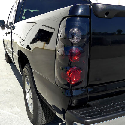 1999-2002 Chevrolet Silverado/ 1999-2006 GMC Sierra Tail Lights (Glossy Black Housing/Smoked Lens)