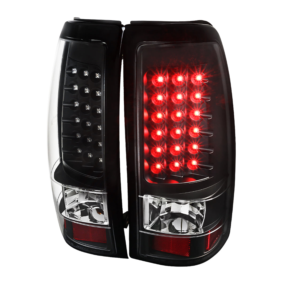 1999-2002 Chevrolet Silverado/ 1999-2006 GMC Sierra V2 LED Tail Lights (Matte Black Housing/Clear Lens)