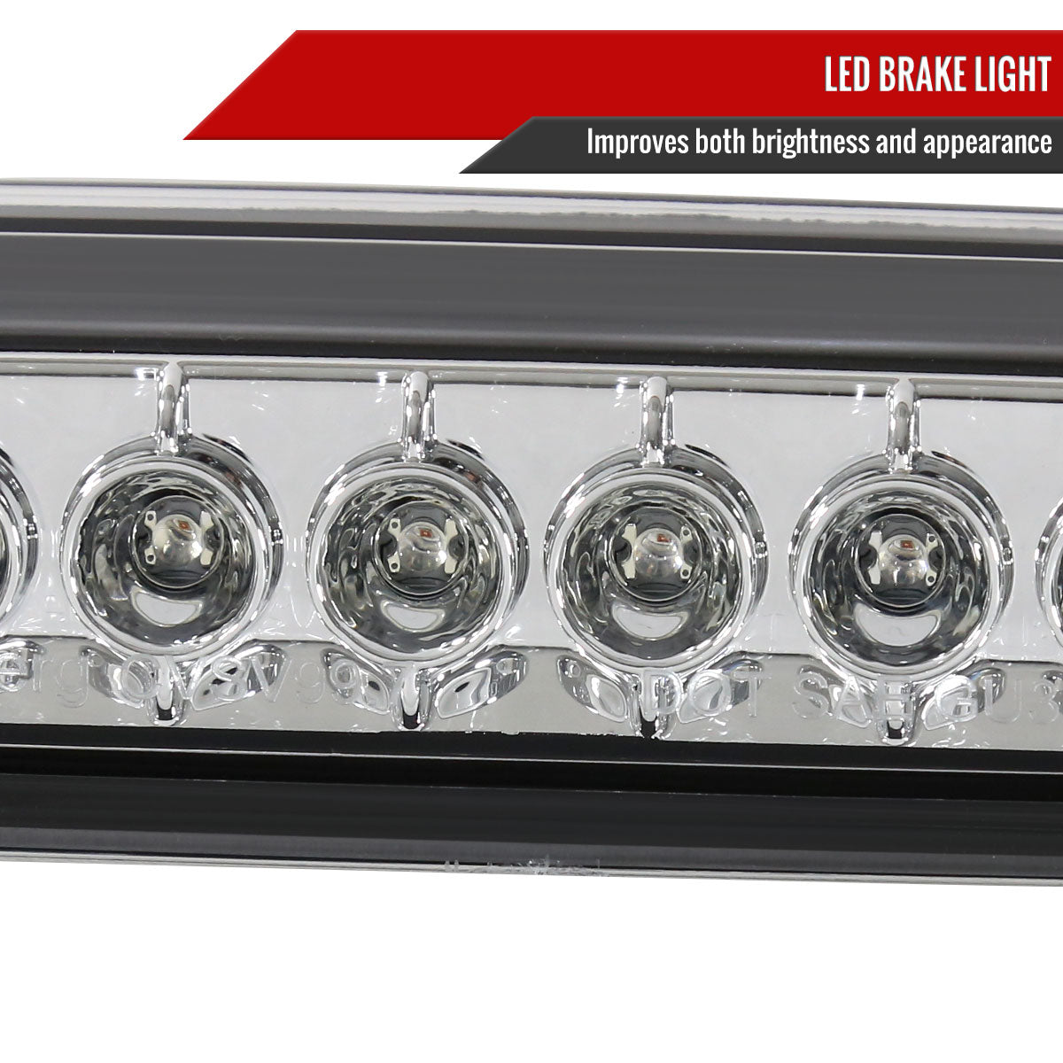 1999-2002 Chevrolet Silverado/1999-2006 GMC Sierra LED 3rd Brake Light - RS (Chrome Housing/Clear Lens)
