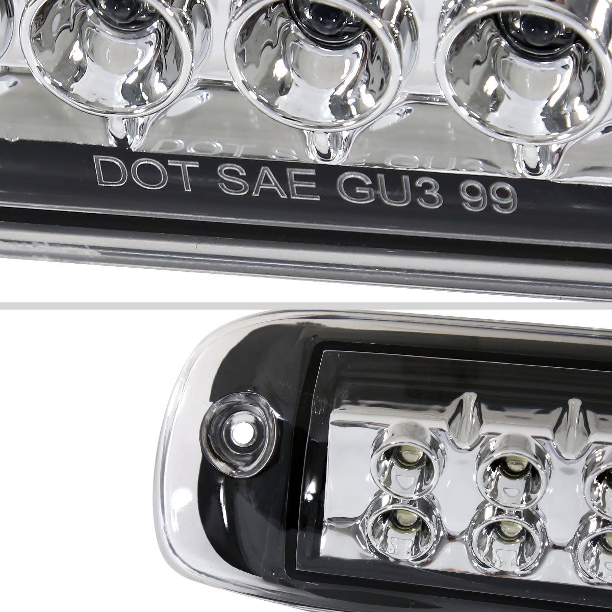 1999-2002 Chevrolet Silverado/1999-2006 GMC Sierra LED 3rd Brake Light - RS (Chrome Housing/Clear Lens)