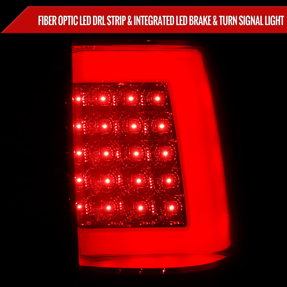 1999-2002 Chevrolet Silverado/ 1999-2006 GMC Sierra LED Tail Lights - G2 (Chrome Housing/Red Clear Lens)