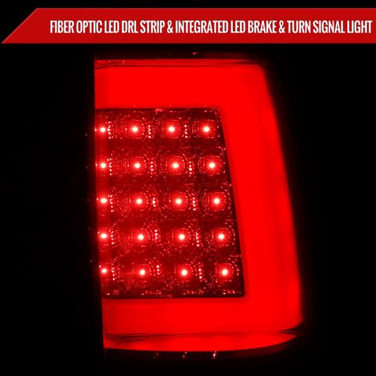 1999-2002 Chevrolet Silverado/ 1999-2006 GMC Sierra LED Tail Lights - G2 (Chrome Housing/Red Clear Lens)