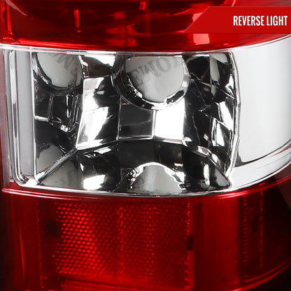 1999-2002 Chevrolet Silverado/ 1999-2006 GMC Sierra LED Tail Lights - G2 (Chrome Housing/Red Clear Lens)