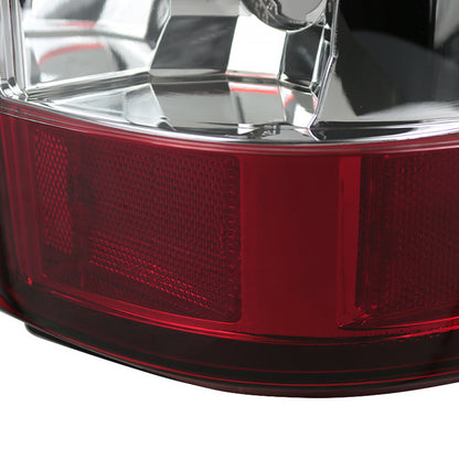 1999-2002 Chevrolet Silverado/ 1999-2006 GMC Sierra LED Tail Lights (Chrome Housing/Red Clear Lens)