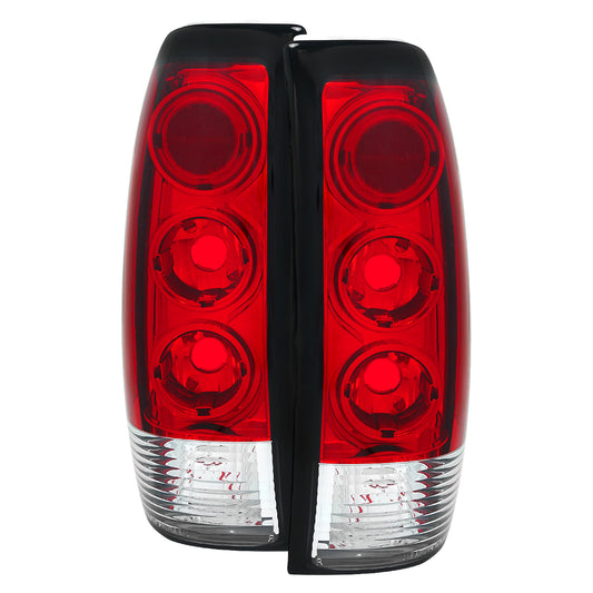 1999-2002 Chevrolet Silverado/ 1999-2006 GMC Sierra Tail Lights - APC (Chrome Housing/Red Lens)