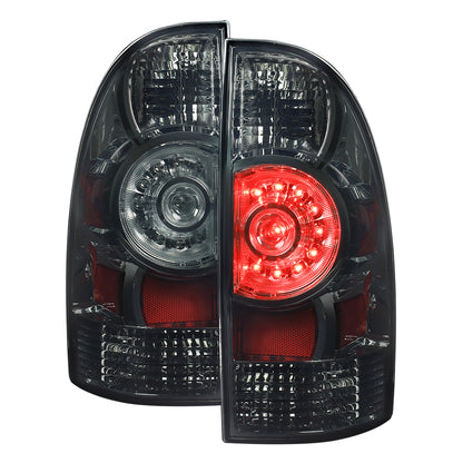 2005-2015 Toyota Tacoma LED Tail Lights (Chrome Housing/Smoked Lens)