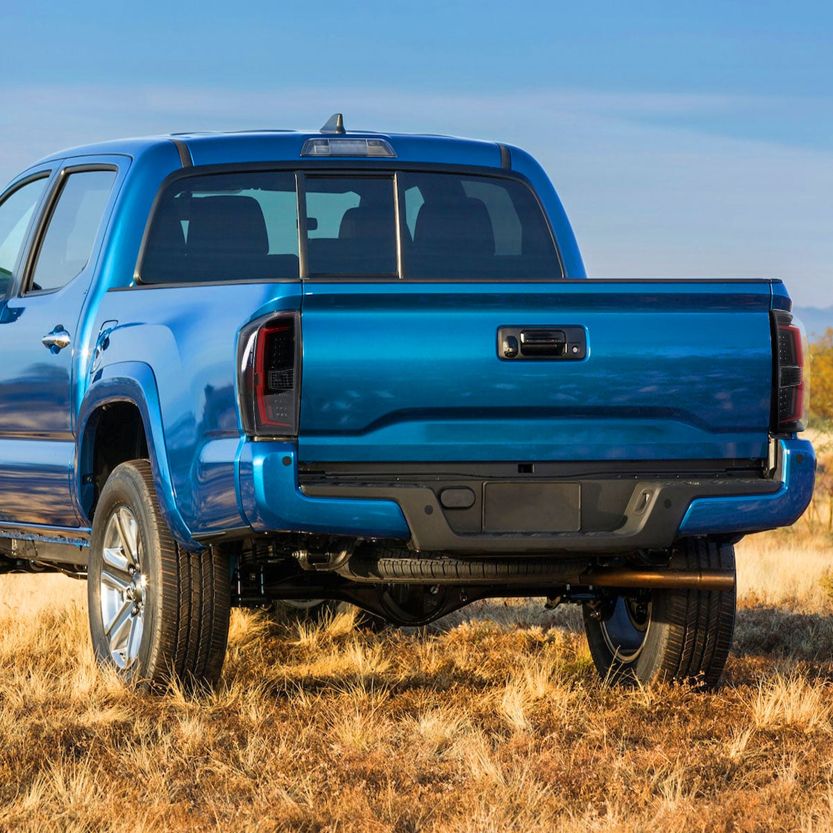 2016-2022 Toyota Tacoma LED Bar Tail Lights (Jet Black Housing/Clear Lens)