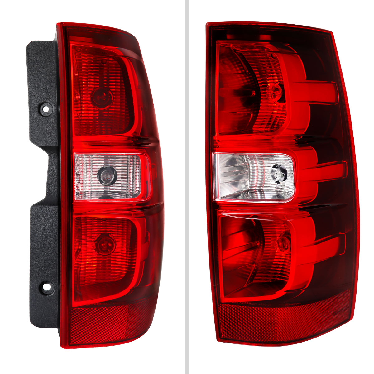 2007-2014 Chevrolet Tahoe/Suburban Tail Lights (Chrome Housing/Red Clear Lens) - view 7