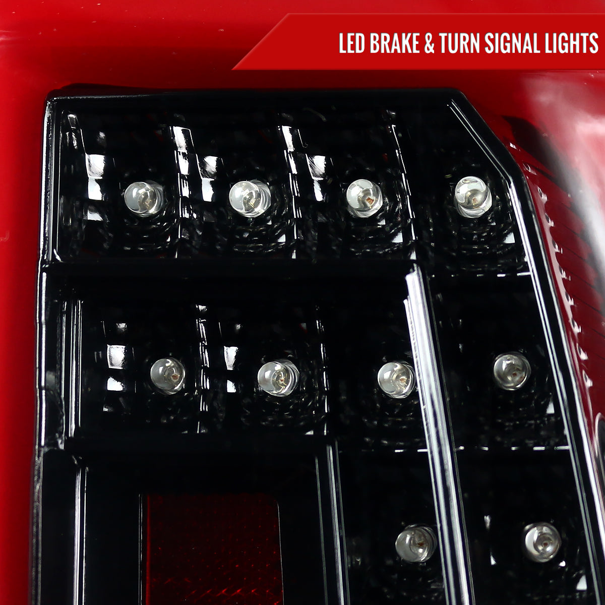 2015-2020 Chevrolet Tahoe/Suburban LS LT LTZ Premier LED Tail Lights (Jet Black Housing/Clear Lens)