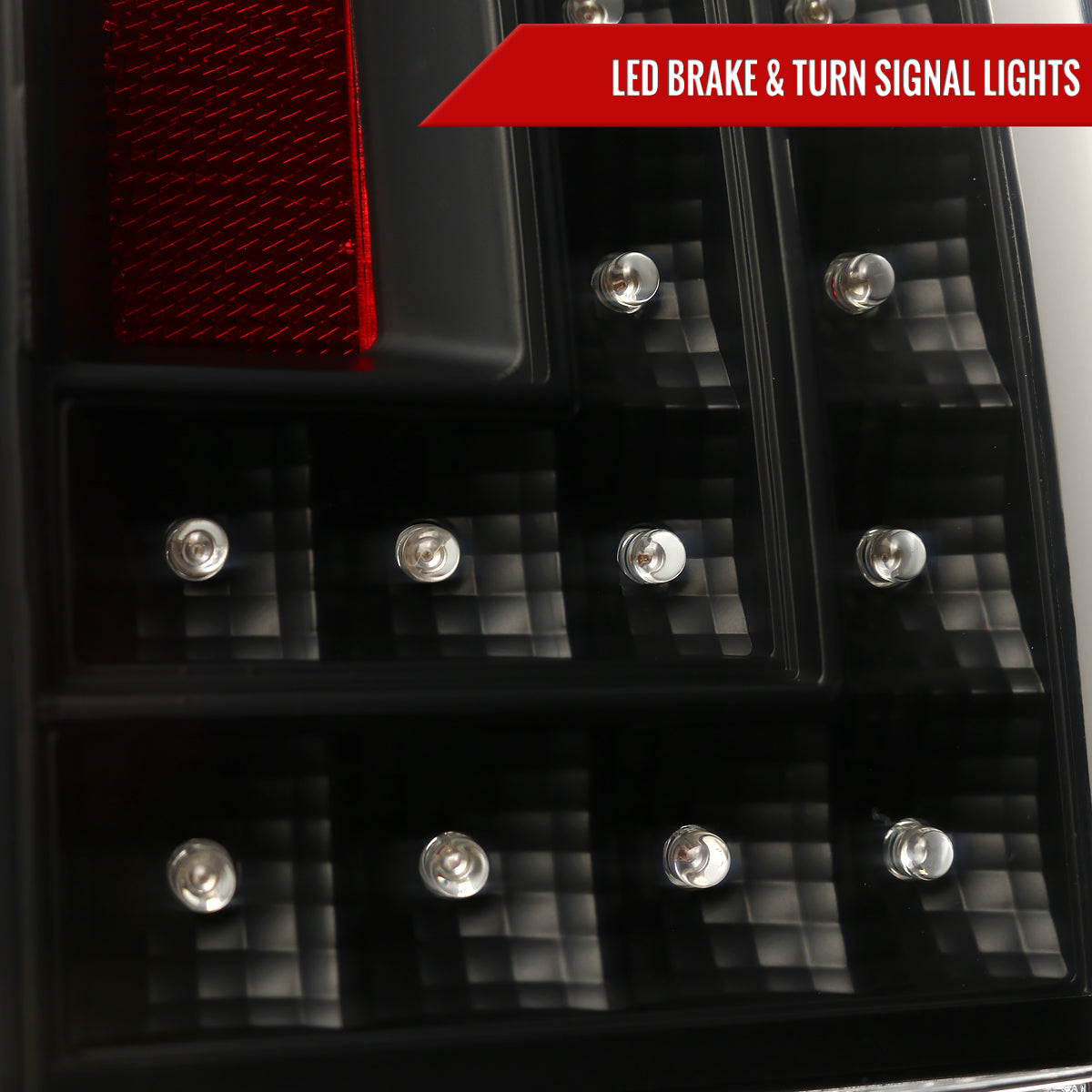 2015-2020 Chevrolet Tahoe/Suburban LS LT LTZ Premier LED Tail Lights (Matte Black Housing/Clear Lens)