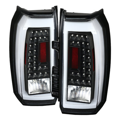 2015-2020 Chevrolet Tahoe/Suburban LS LT LTZ Premier LED Tail Lights (Matte Black Housing/Clear Lens)