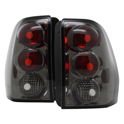 2002-2009 Chevrolet Trailblazer Tail Lights (Chrome Housing/Smoked Lens)